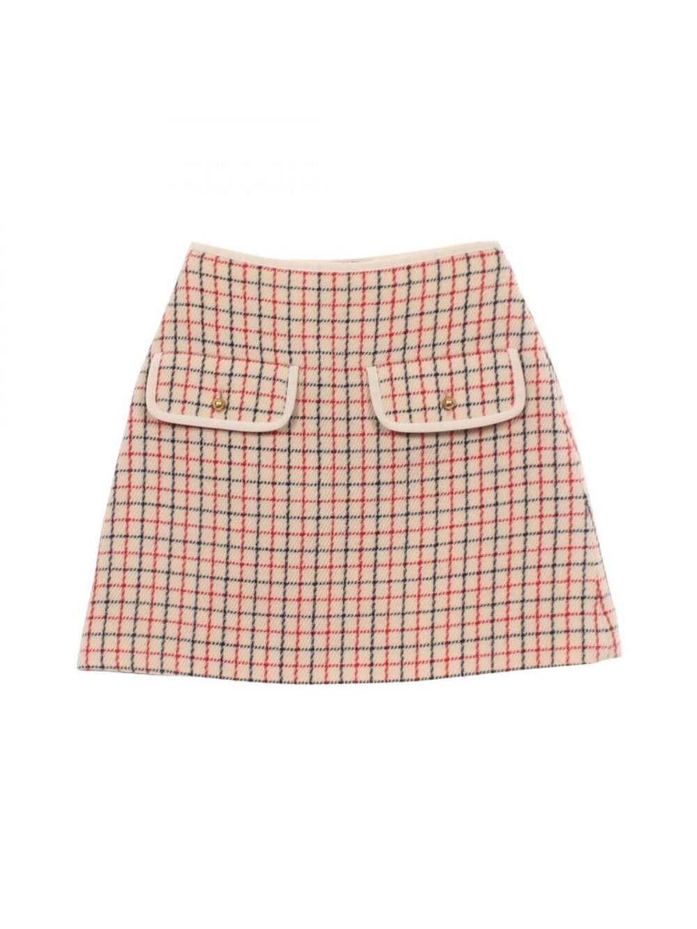 Miu Miu Skirt Plaid Wool